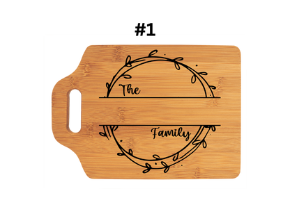 Custom Family Name Cutting Board