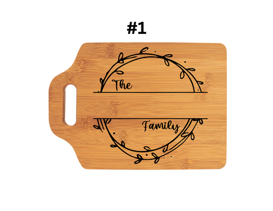 Custom Family Name Cutting Board