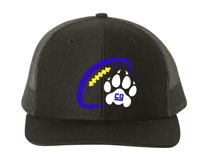 Blue & Gold Lions Paw Print & Football Hat