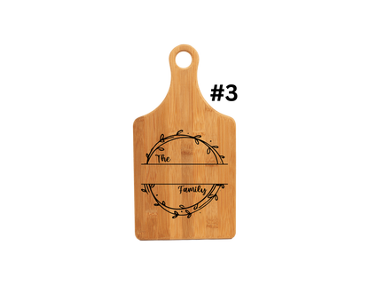 Custom Family Name Cutting Board