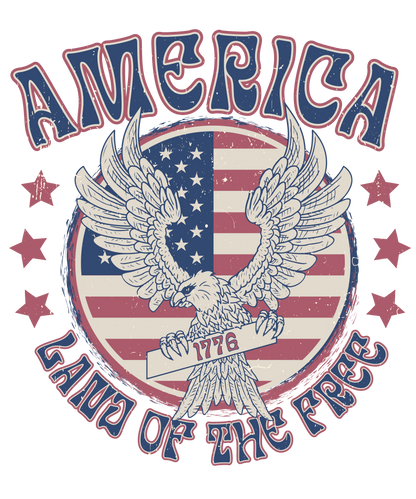 Vintage America Land Of The Free Logo