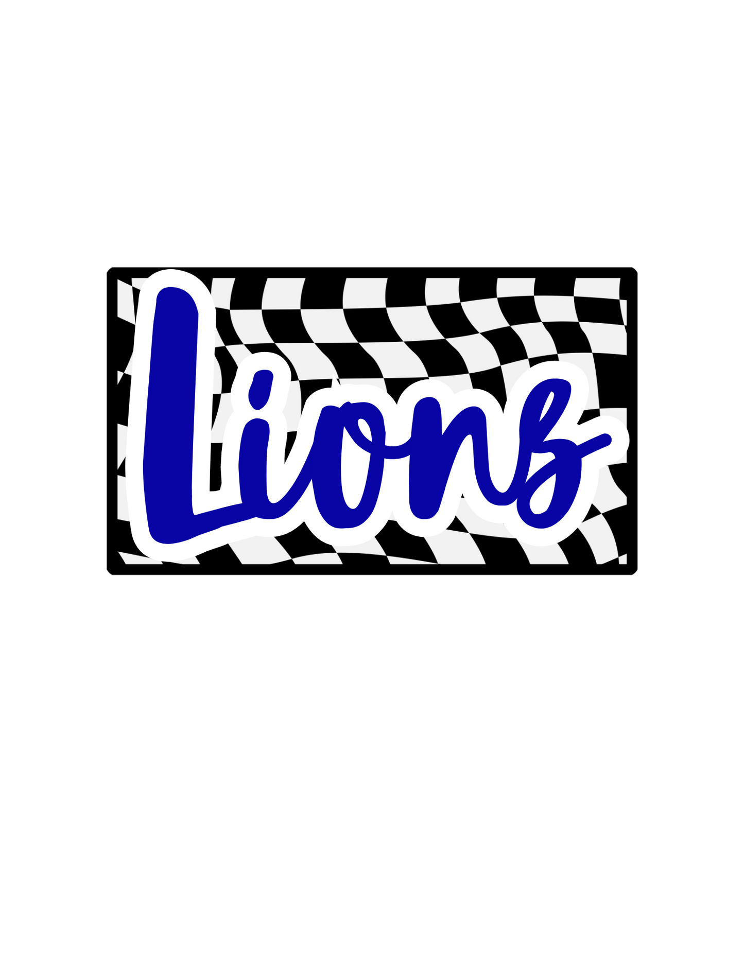 Retro Checkered Lions