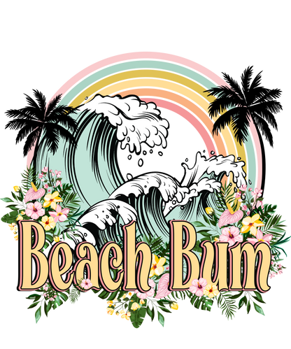 Beach Bum Ocean Waves Logo