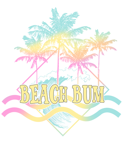 Beach Bum Palm Trees Logo