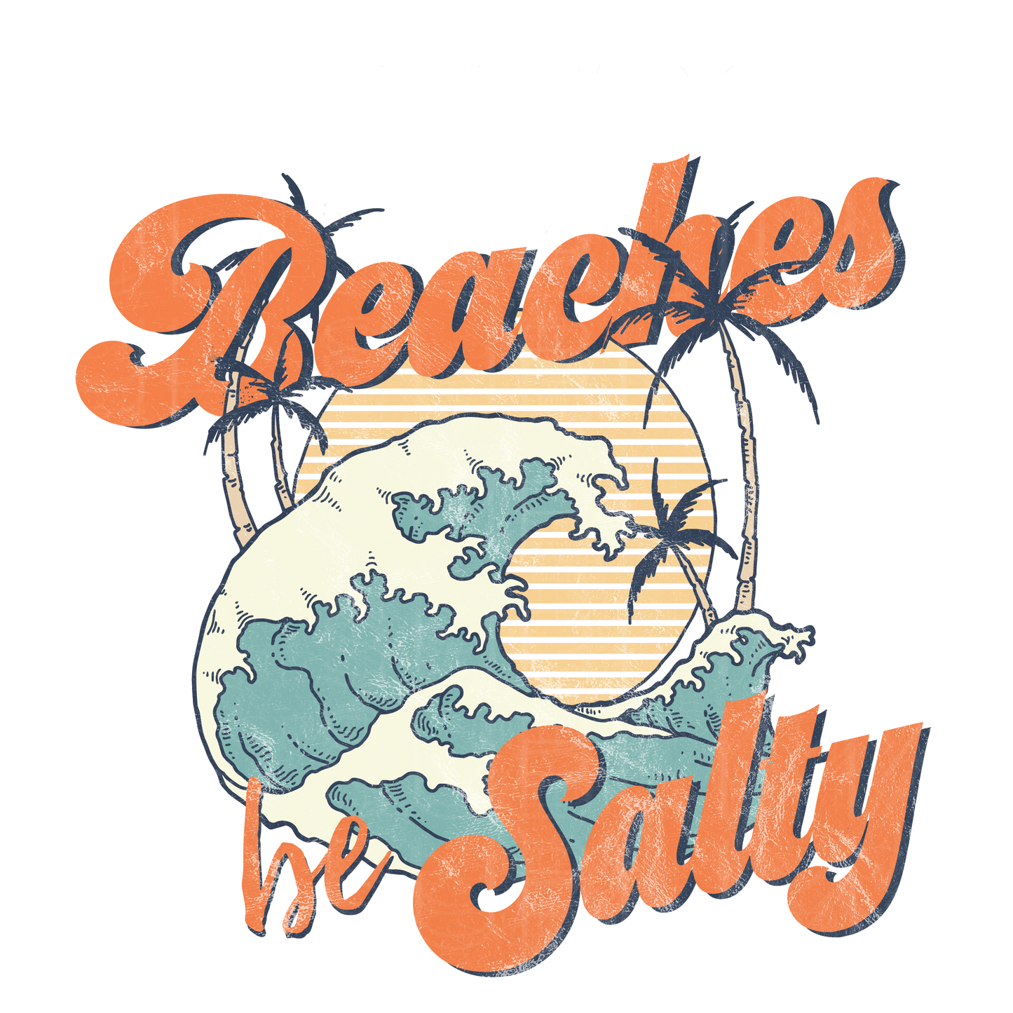 Beaches Be Salty Ocean Logo