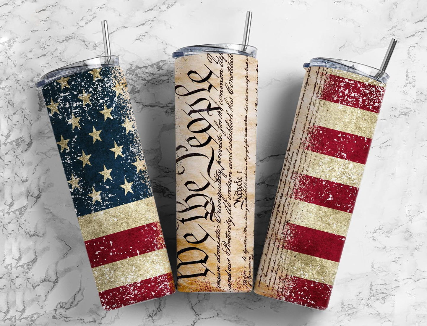 We The People Flag Tumbler