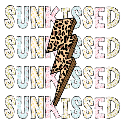 Sunkissed and Leopard Print Thunderbolt Logo