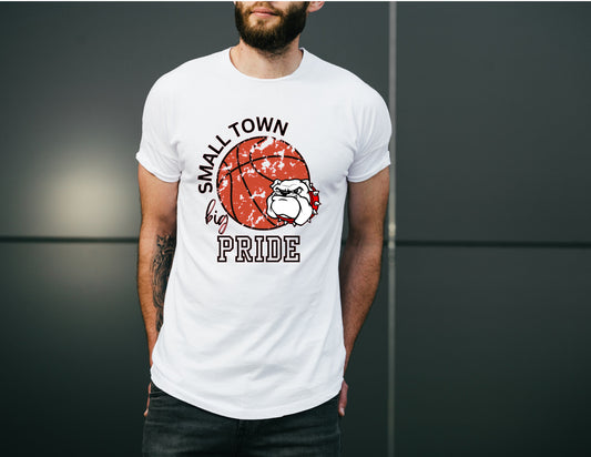 Small Town Big Pride Bulldog Basketball Logo