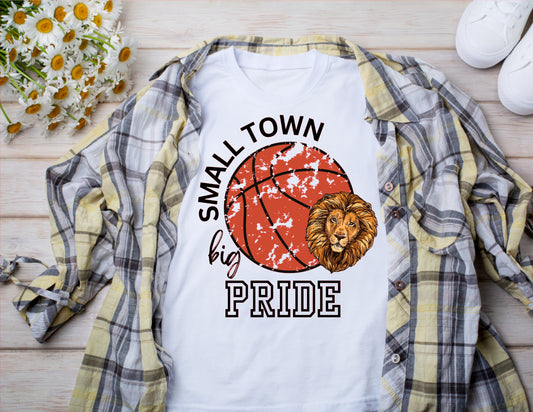Small Town Big Pride Lions Basketball Logo