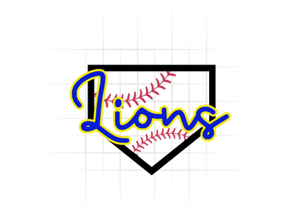 Lion Baseball Base Logo Tee