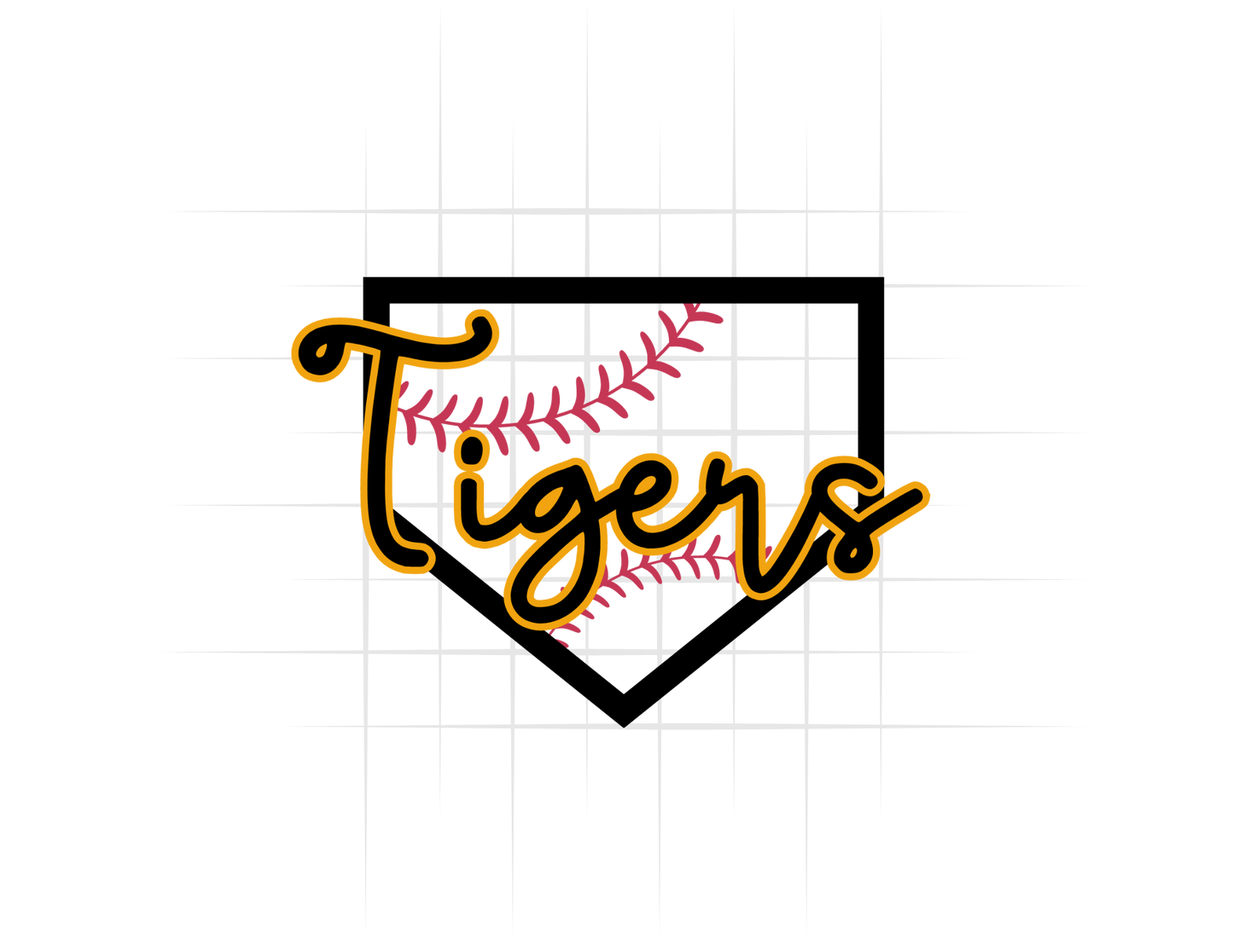 Tigers Baseball Base Logo Tee