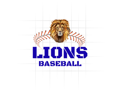 Lions Baseball Logo And Laces Tee