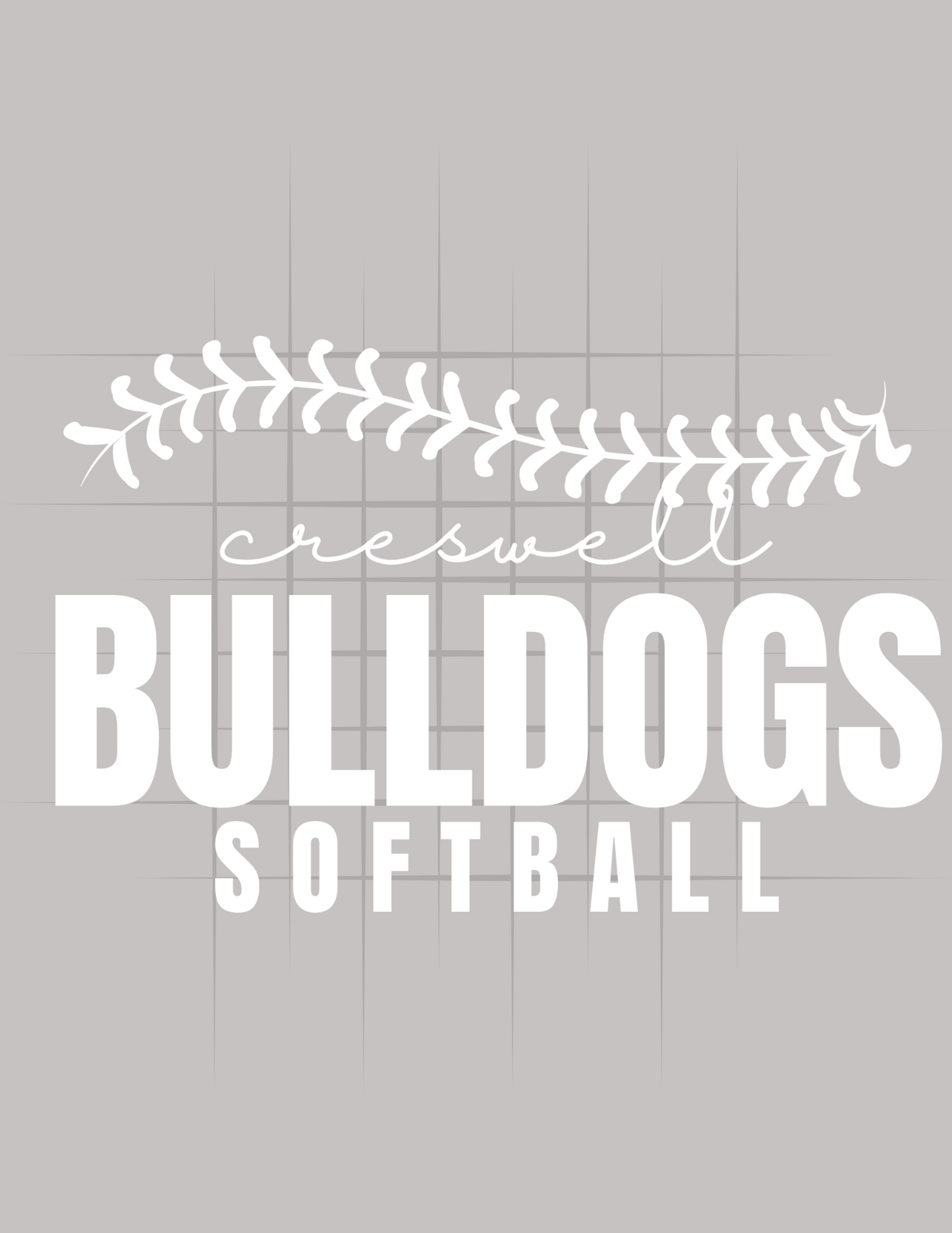 Bulldogs Softball Logo in White  Tee