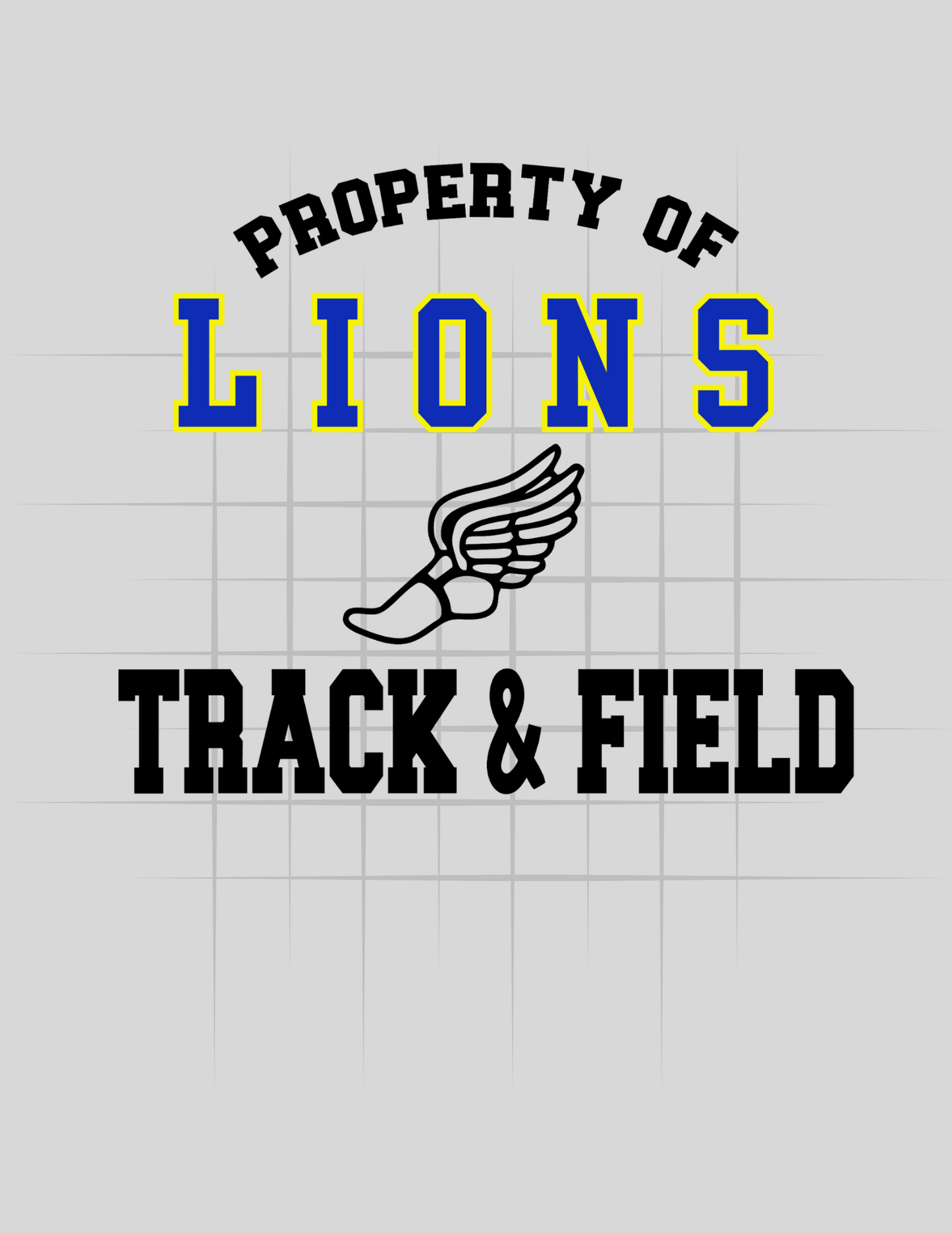 Property of Lions Track and Field  Tee