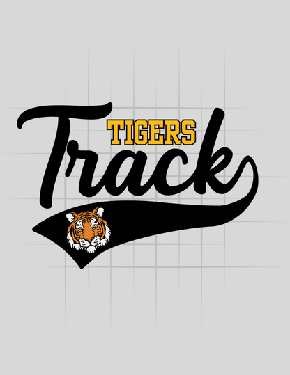 Tigers Track Swoosh & Mascot Logo Tee