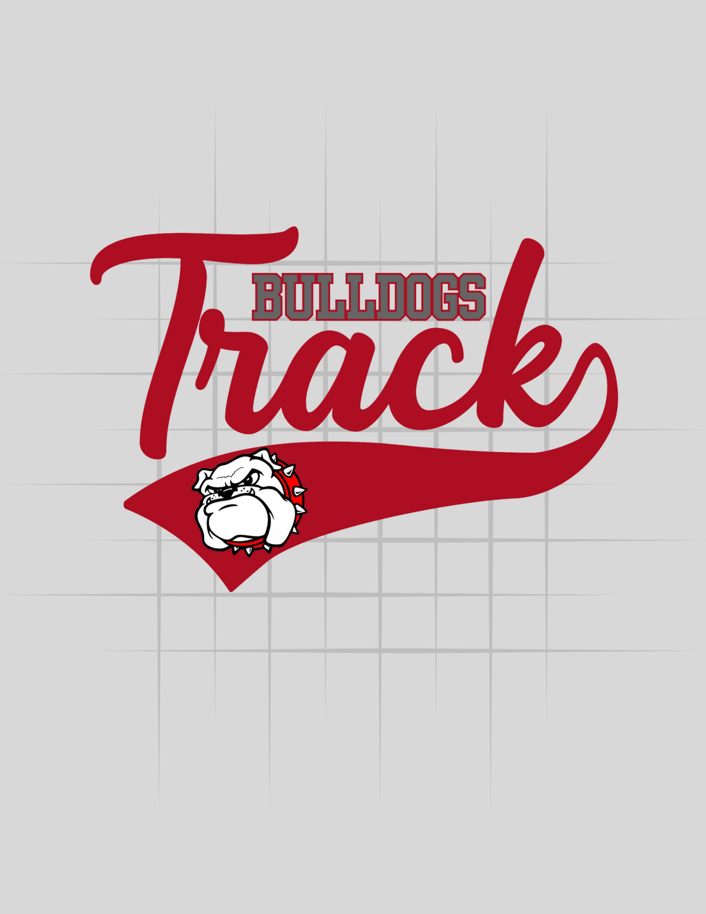 Bulldogs Track Swoosh & Mascot Logo Tee