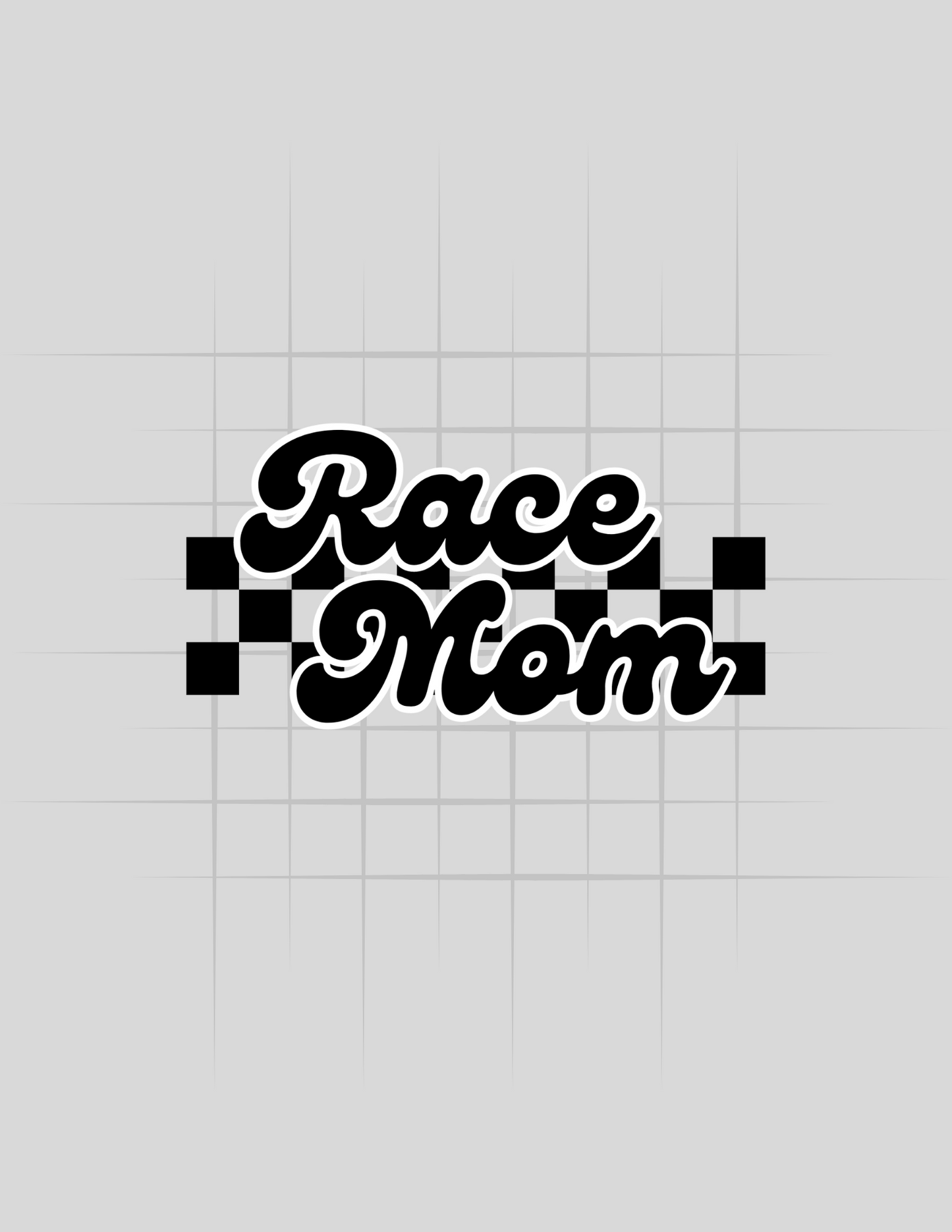 Race Mom Checkered Logo Tee