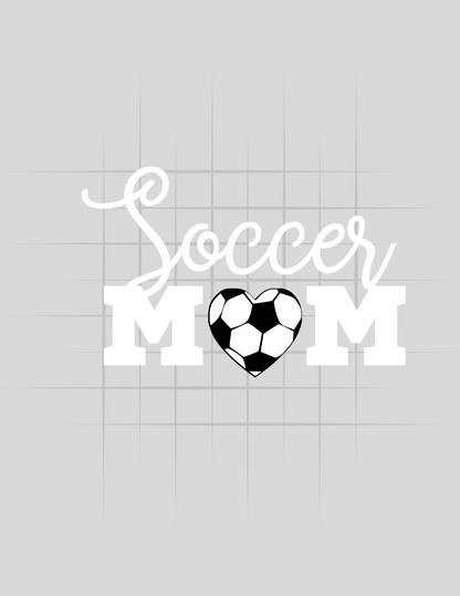 Soccer Mom  White Logo & Ball Tee