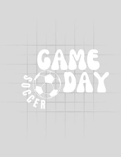 Soccer Game Day White Logo Tee