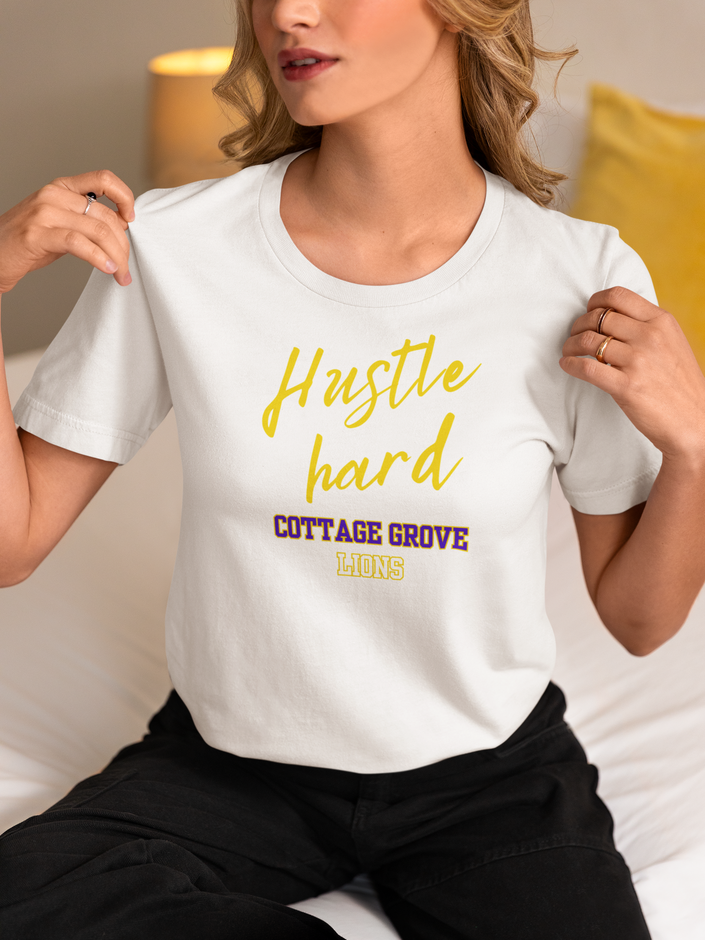 Hustle Hard Cottage Grove Lions Tee