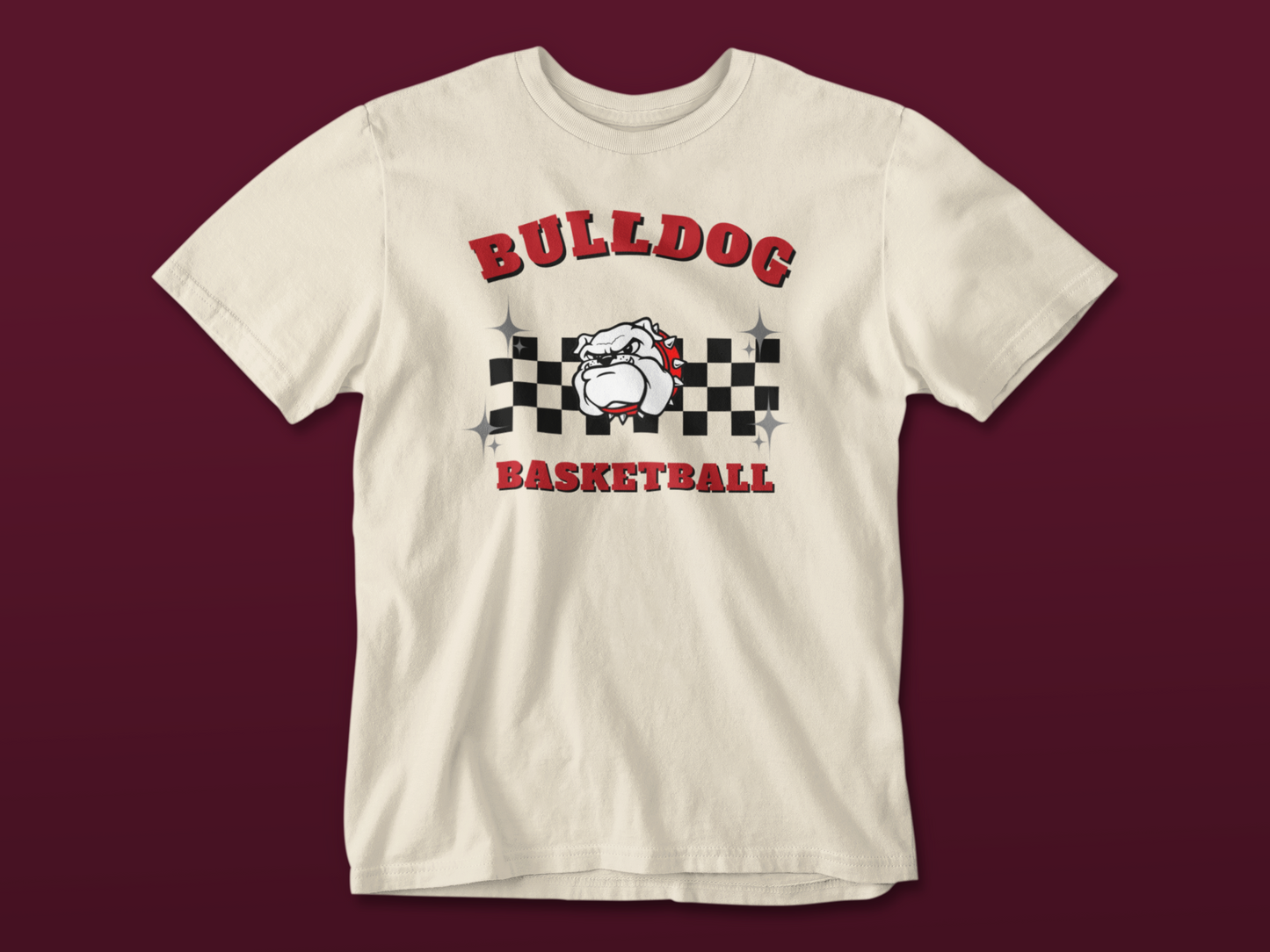 Retro Bulldog Basketball Tee