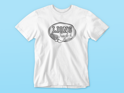 Lions Track And Field Oval Logo Tee