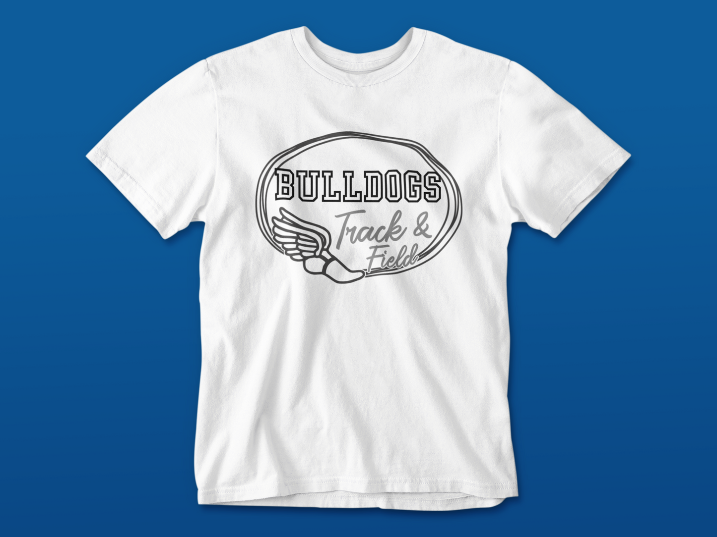 Bulldogs Track And Field Oval Logo Tee