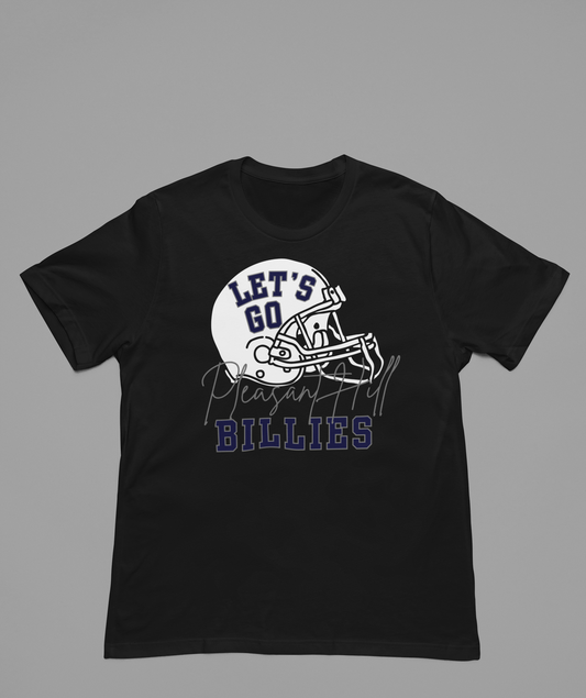 Let's Go Pleasant Hill Billies Football Helmet Logo!