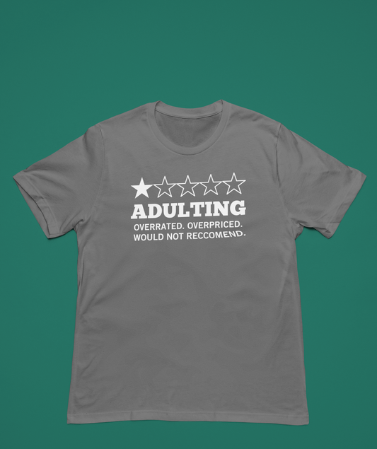 Adulting-1 Star Rating In White!