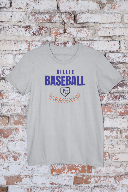 Pleasant Hill Billie Baseball Curved Laces Tee