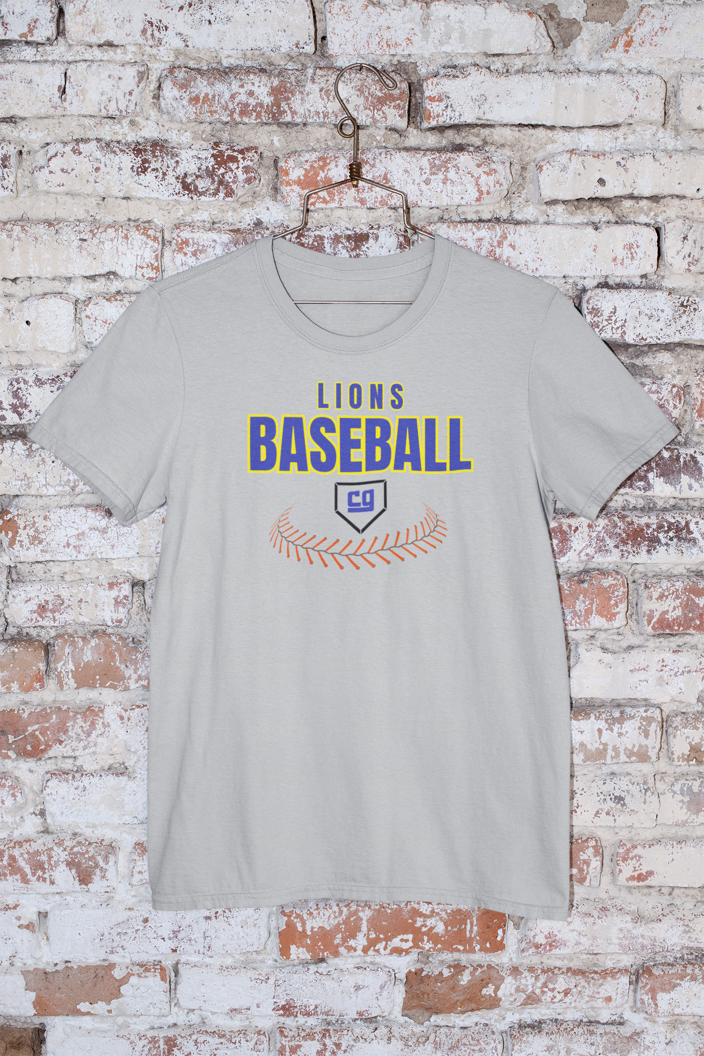 Lions Baseball Curved Laces Tee