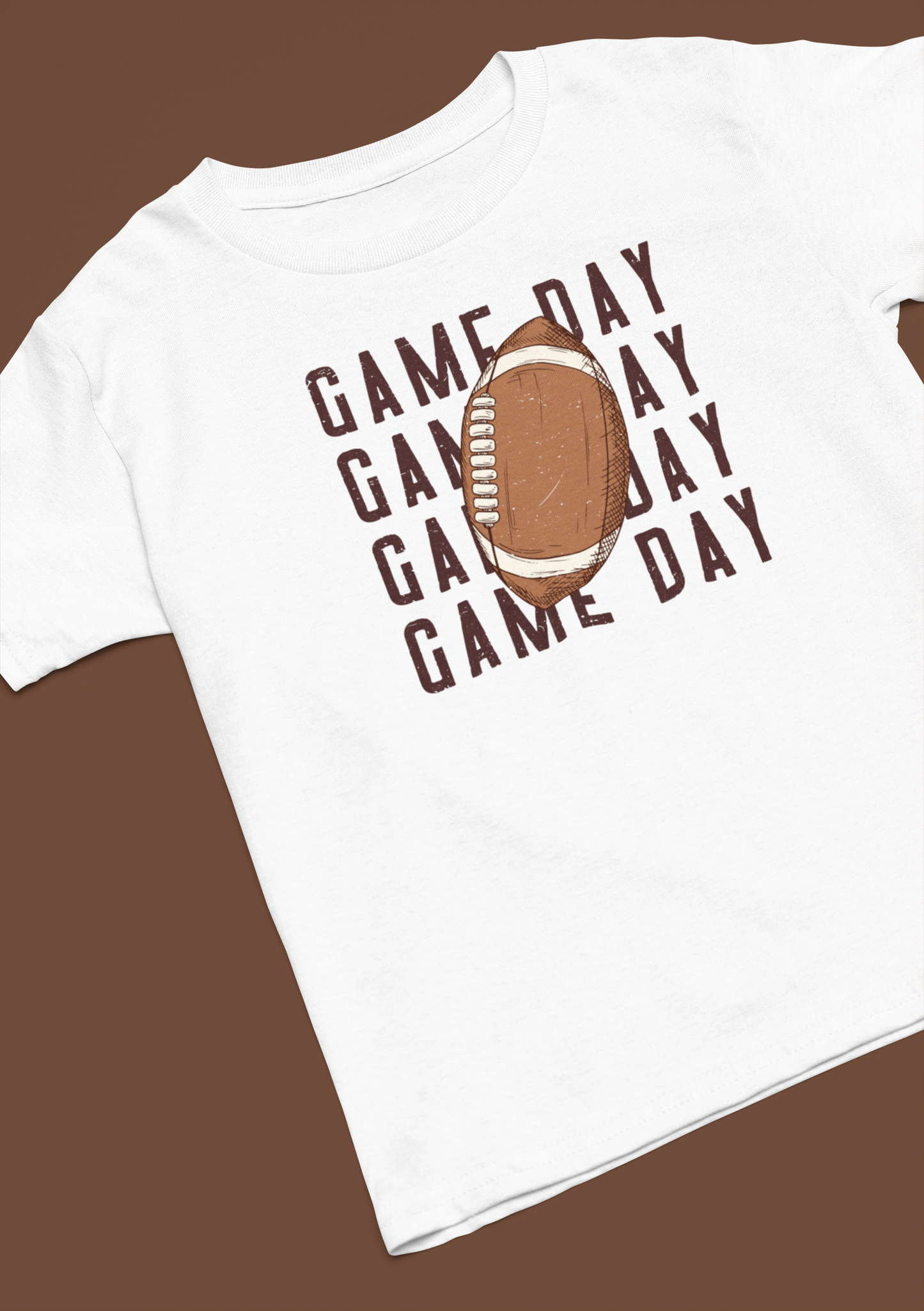 Stacked Gameday Football Distressed Logo