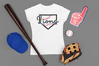 Lion Baseball Base Logo Tee