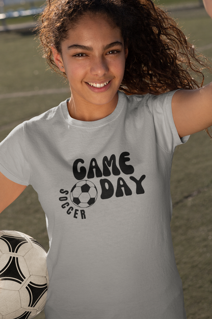 Soccer Game Day Black Logo Tee