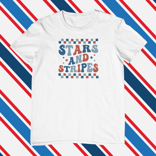 Stars And Stripes Retro Logo