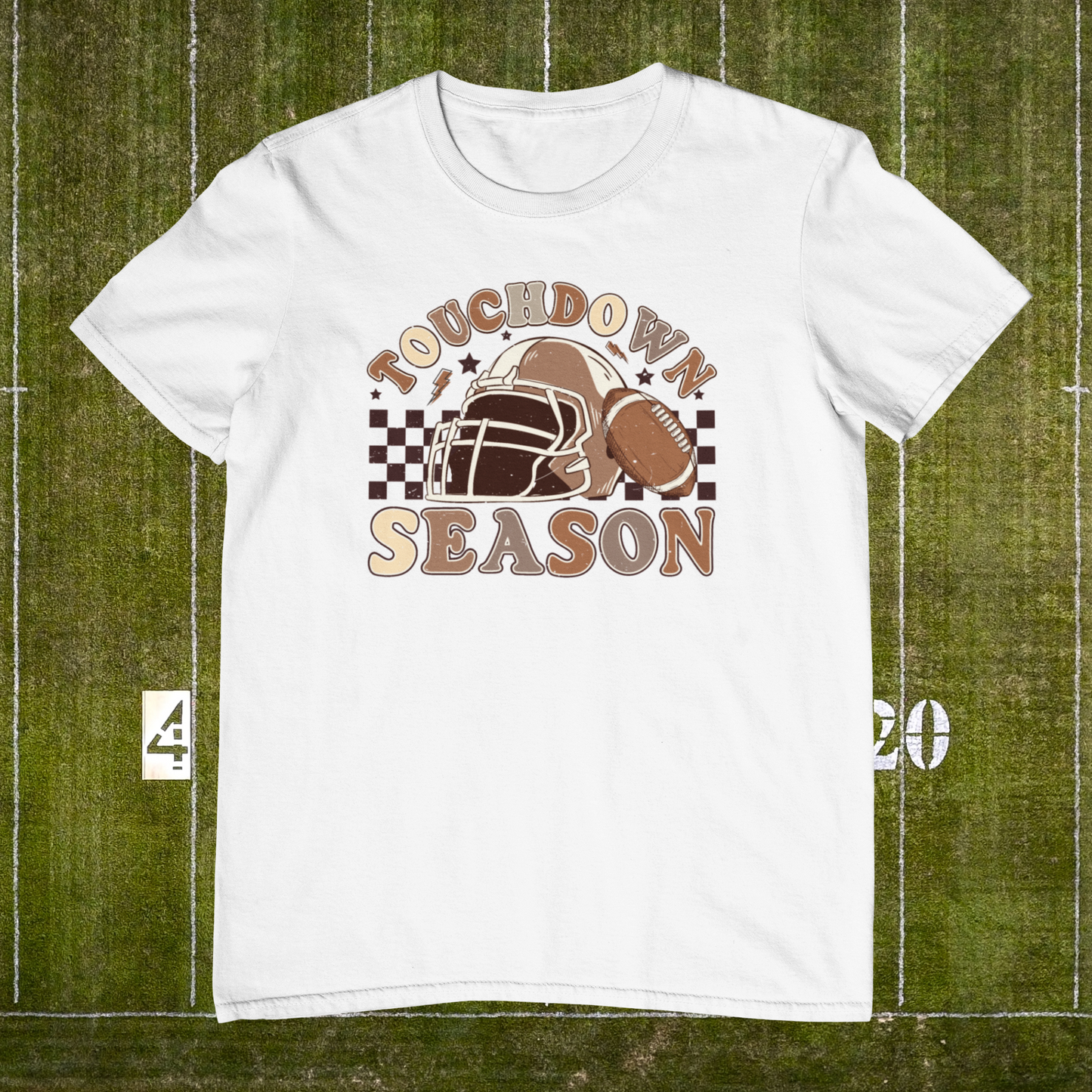 Touchdown Season Retro Football Logo