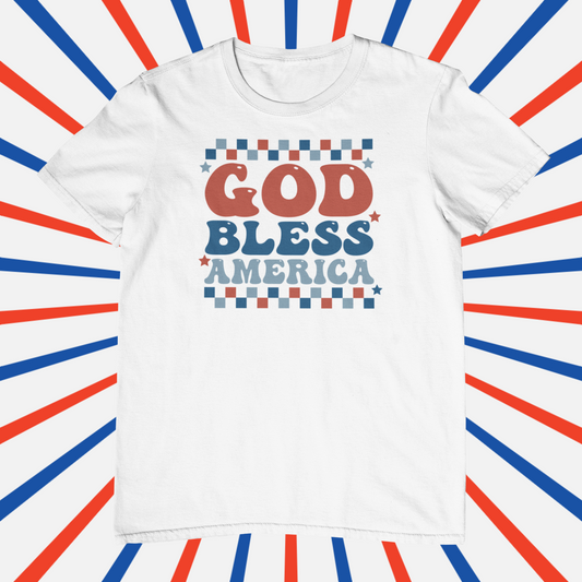 God Bless America Retro Logo